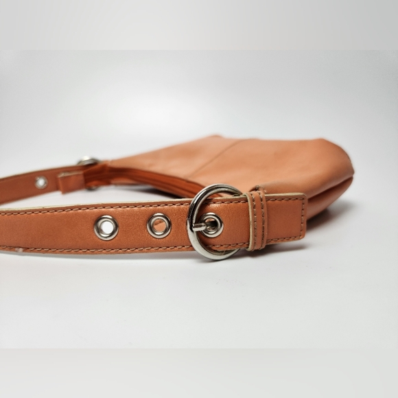 Nine West Y2K Small Peach Shoulder Bag Purse Buckle Straps For Women 2000s Style - Picture 3 of 8